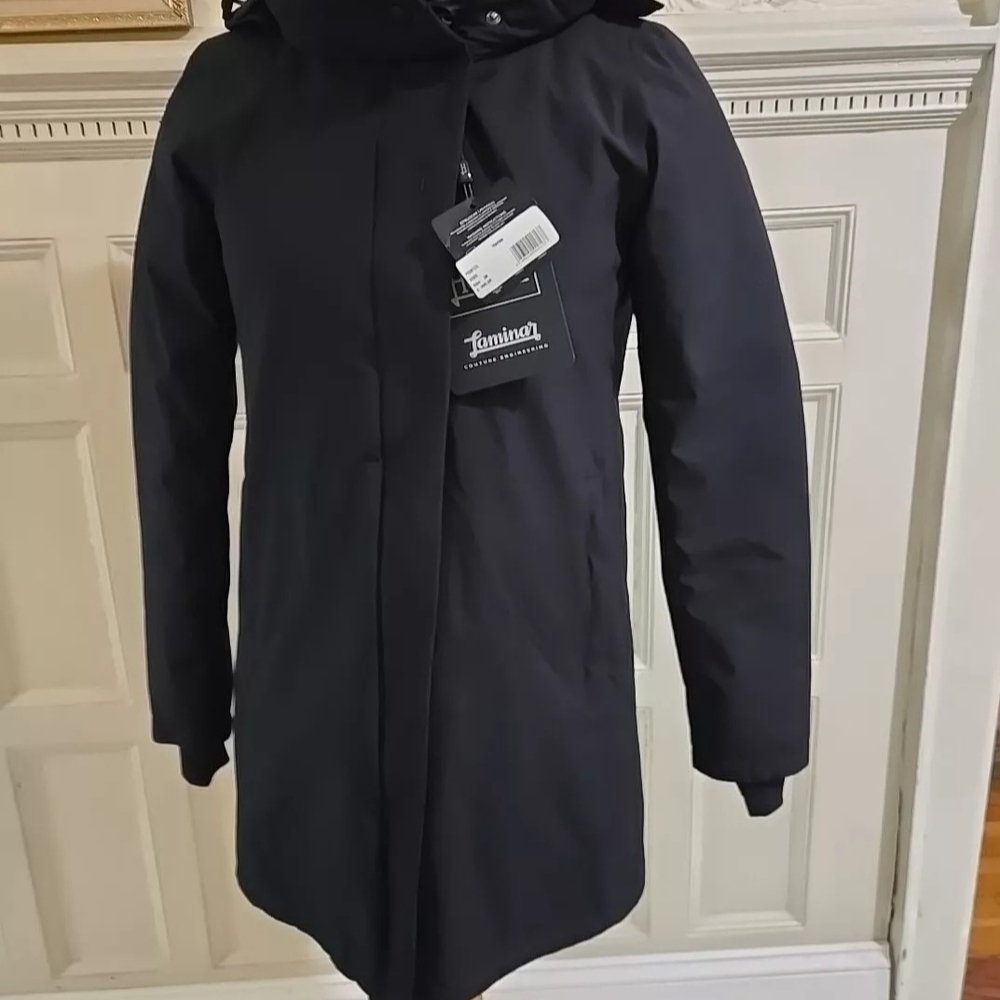 NWT Black Herno Laminar Gore-Tex Coat with Removable Down Bib & Hood sz 38 $995